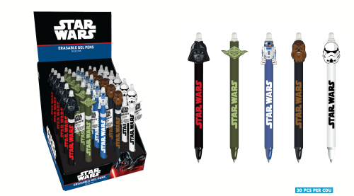 STAR WARS - Długopis żelowy wymazywalny Head Topper (opakowanie 30 szt.)