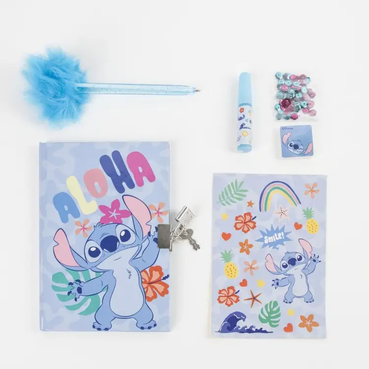 STITCH - Zestaw artykułów piśmiennych - Pamiętnik + akcesoria 6szt.