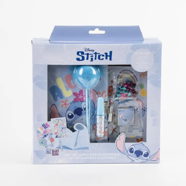STITCH - Zestaw artykułów piśmiennych - Pamiętnik + akcesoria 6szt.