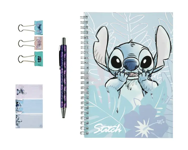 STITCH - Akwarela - Zestaw papeterii w pudełku upominkowym - 8 szt.