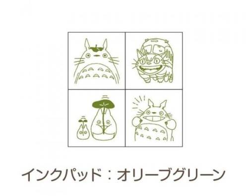MY NEIGHBOR TOTORO - Totoro & Catbus - zestaw zielonych znaczków