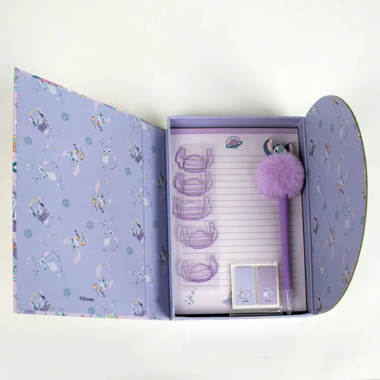 STITCH - Fioletowy - Pudełko na artykuły piśmienne - 9 szt.