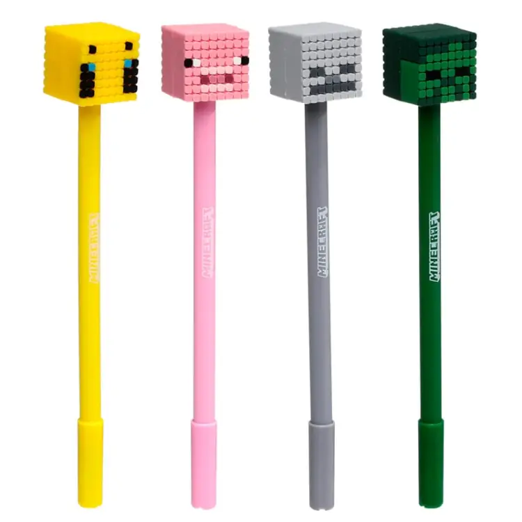 Długopis żelowy wymazywalny MINECRAFT - Zwierzęta - Head Topper (display 24 szt.)