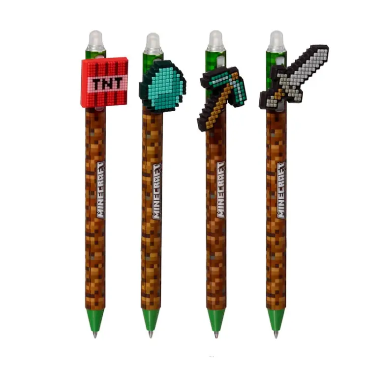 MINECRAFT - Narzędzia - Długopis żelowy wymazywalny Head Topper (opakowanie 36 szt.)
