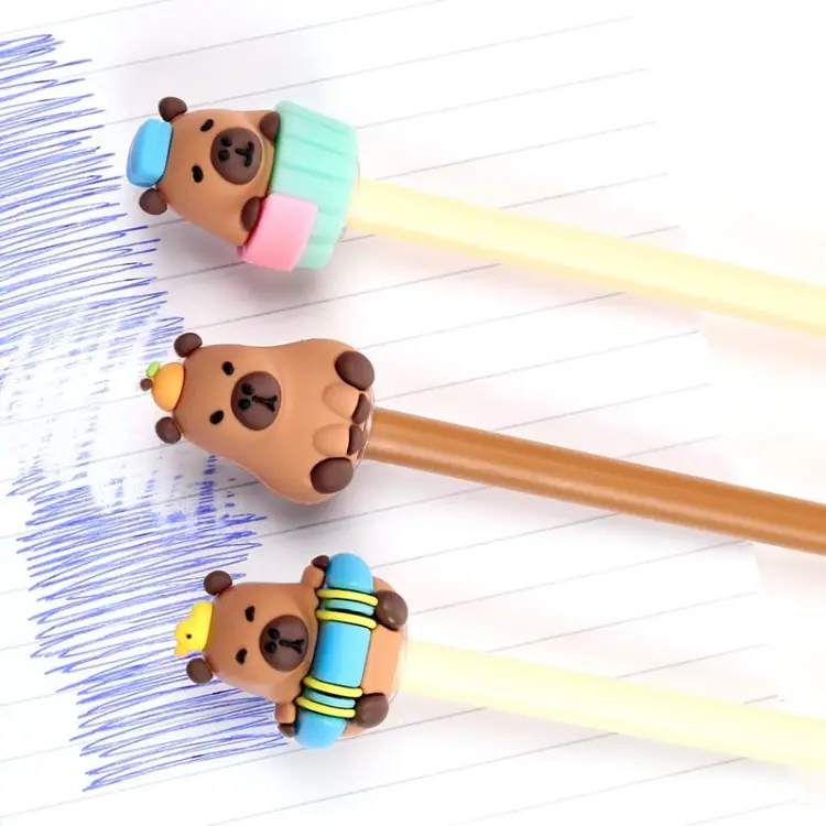 KAWAII - Cabybara - Długopis żelowy wymazywalny Head Topper (opakowanie 36 szt.)