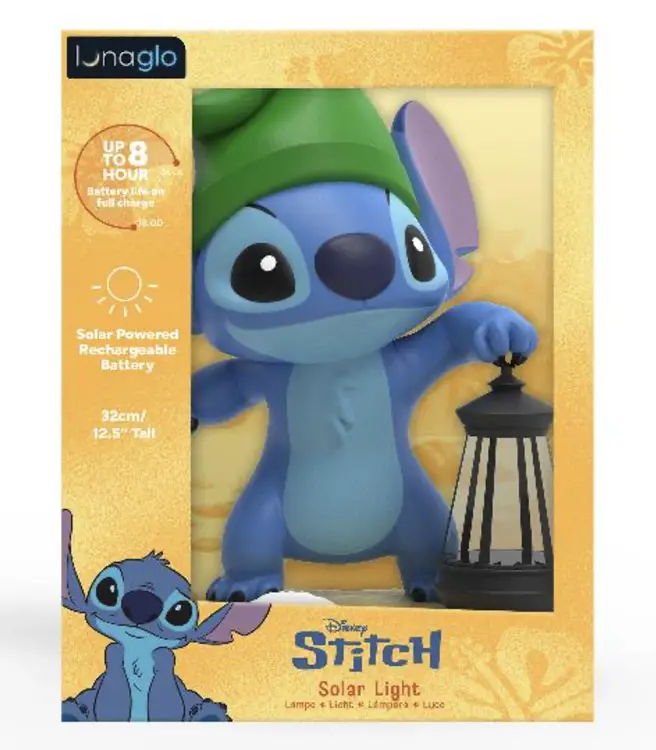 STITCH - Zewnętrzna lampa solarna "LunaGlo" 33 cm