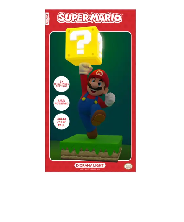 SUPER MARIO - Diorama z lampą 13,78 cala