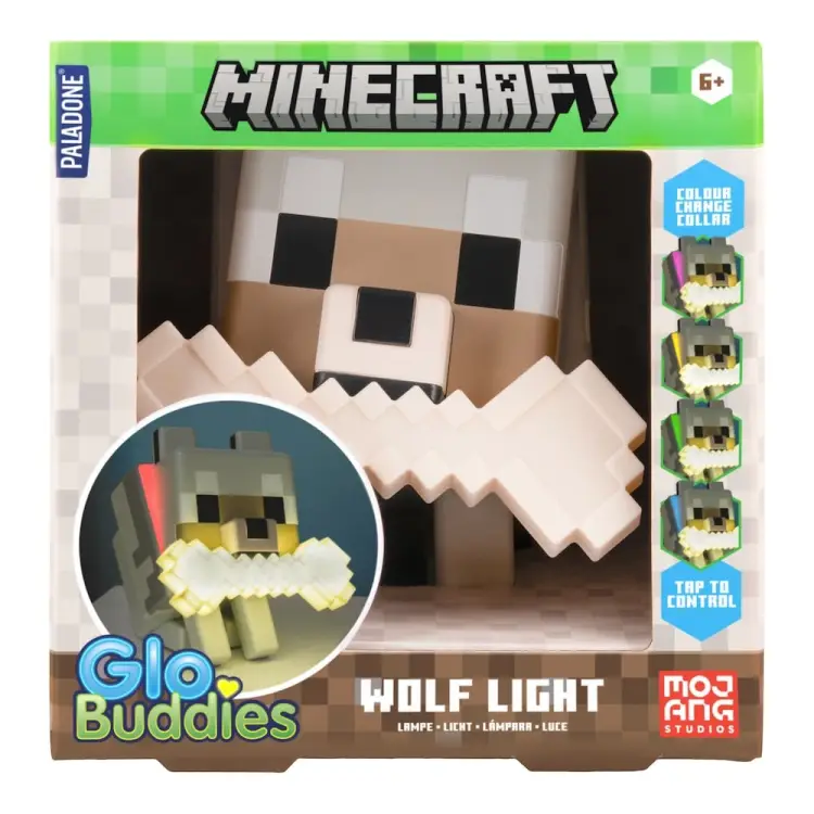 MINECRAFT - Wolf - GloBuddies Light 5,6 cala