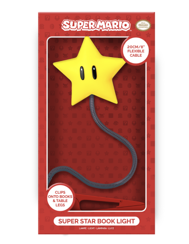 SUPER MARIO - Super Star - Lampka do książek 19 cm