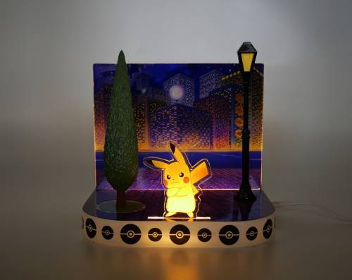 POKEMON - Pikachu - Panorama slajdów z podświetleniem LED