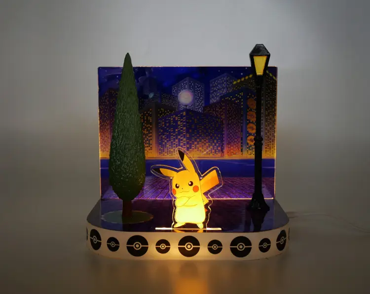 POKEMON - Pikachu - Panorama slajdów z podświetleniem LED