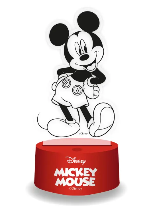MICKEY - lampa 3D RGB z pilotem
