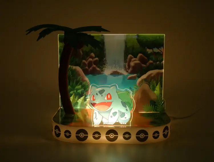POKEMON - Bulbasaure - Podświetlana panorama slajdów LED