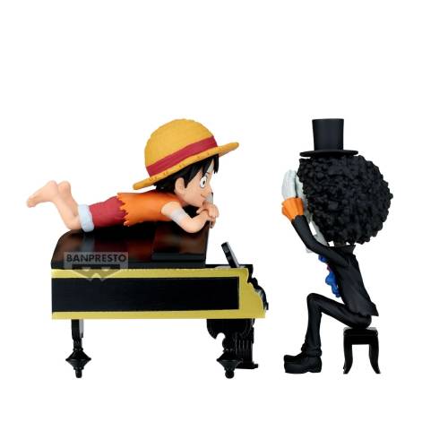 ONE PIECE - Luffy & Brook - Figurka WCF Log Stories 8 cm