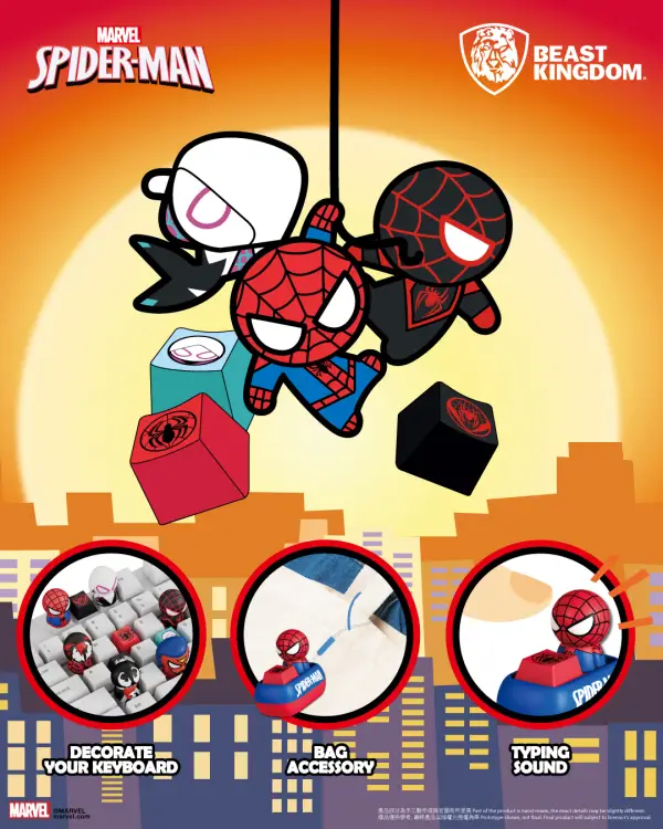SPIDER MAN - Keycaps - Blind Box Figurka 5cm