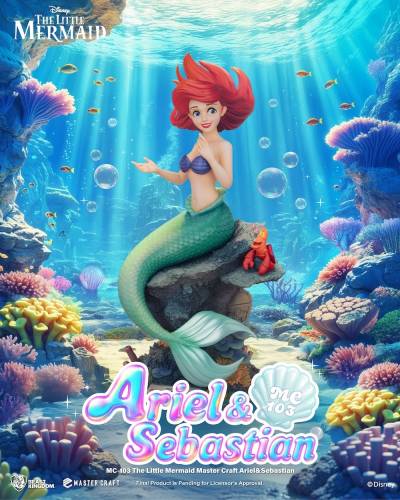 THE LITTLE MERMAID - Ariel & Sebastian - Statuetka Master Craft 42,8 cm