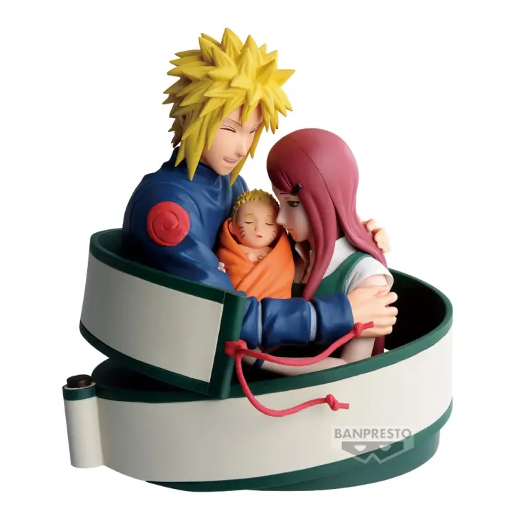 NARUTO 72 SERIES - Minato, Naruto i Kushina - Figurka 13 cm
