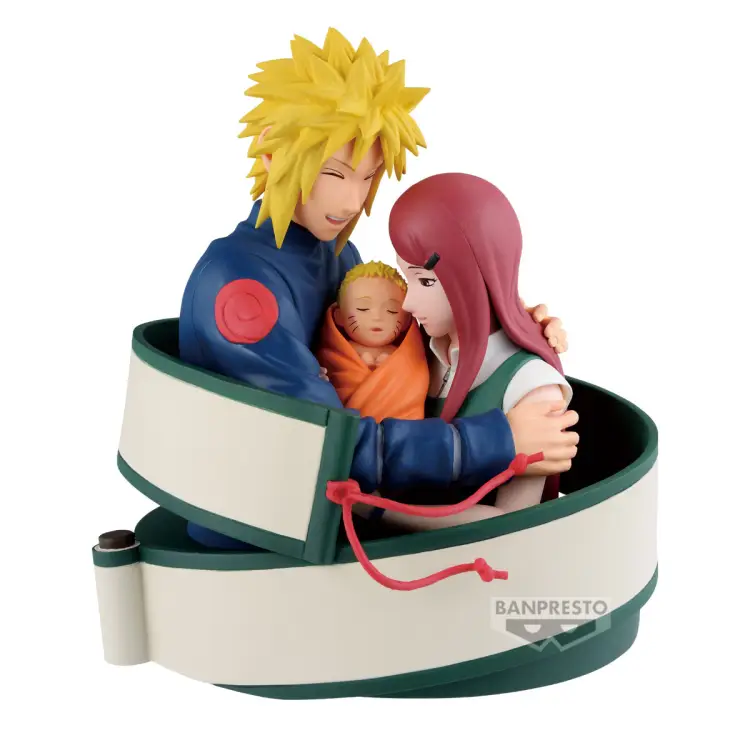 NARUTO 72 SERIES - Minato, Naruto i Kushina - Figurka 13 cm