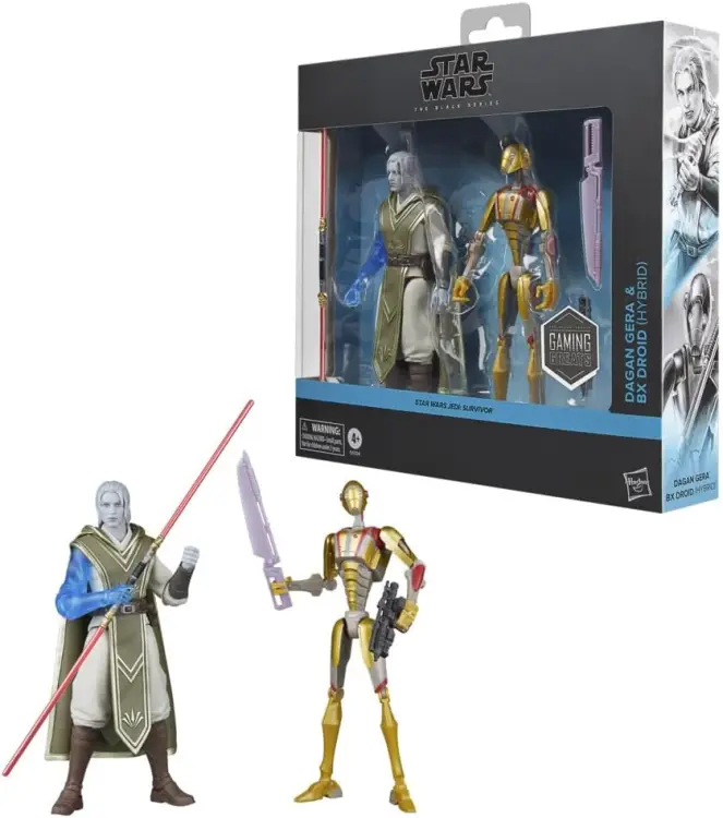 STAR WARS JEDI SURVIVOR - Dagan Gera i droid BX - czarna seria 15 cm