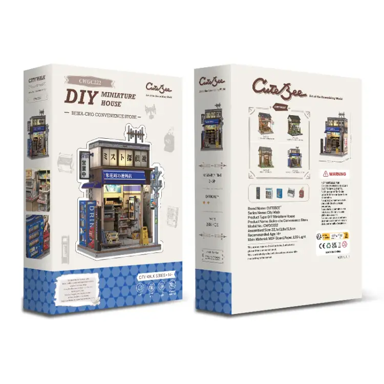 MINIATUROWY DOMEK - DIY - Beika-Cho - 288szt + Oświetlenie LED