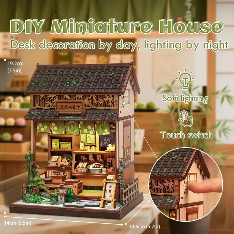MINIATUROWY DOMEK - DIY - Kanmi-Dokoro Kurihara - 227 elementów + oświetlenie LED