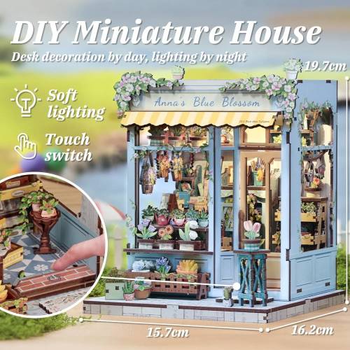 MINIATUROWY DOMEK - DIY - Sweet Marie - 242szt + Oświetlenie LED