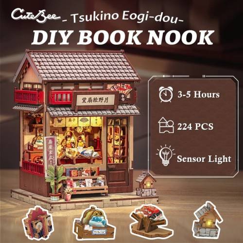 MINIATUROWY DOMEK - DIY - Tsukino Eogi-Dou - 224szt + Oświetlenie LED