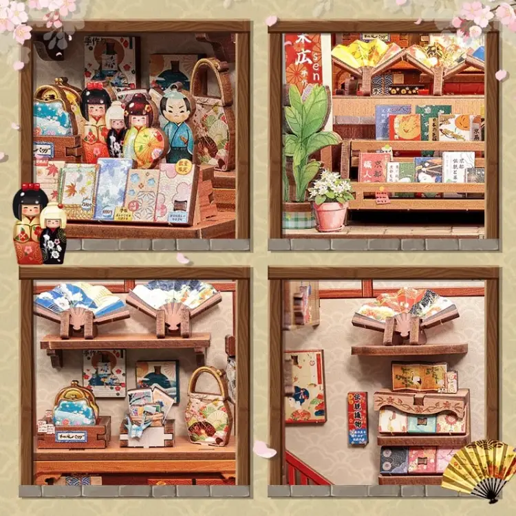 MINIATUROWY DOMEK - DIY - Tsukino Eogi-Dou - 224szt + Oświetlenie LED