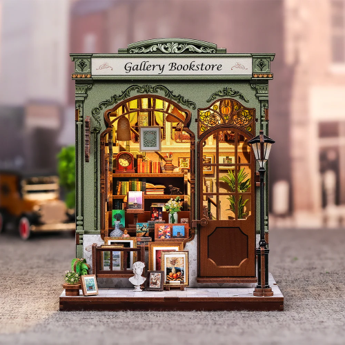 MINIATUROWY DOMEK - DIY - Galeria Księgarnia - 246szt + Oświetlenie LED
