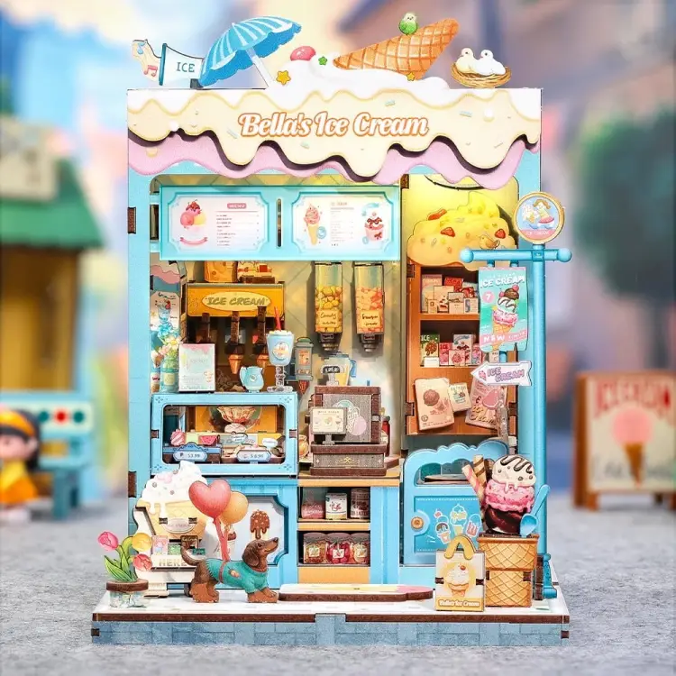 MINIATUROWY DOMEK - DIY - Lody Belli - 225 elementów + oświetlenie LED