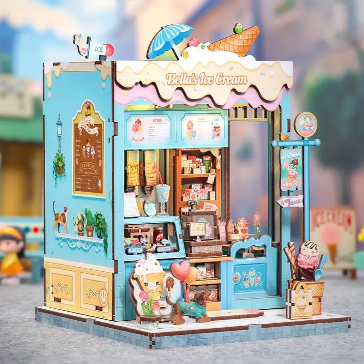 MINIATUROWY DOMEK - DIY - Lody Belli - 225 elementów + oświetlenie LED