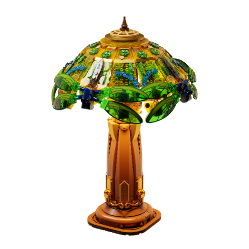 PANTASY - Witrażowa lampa stołowa - Budulec 1067 szt.