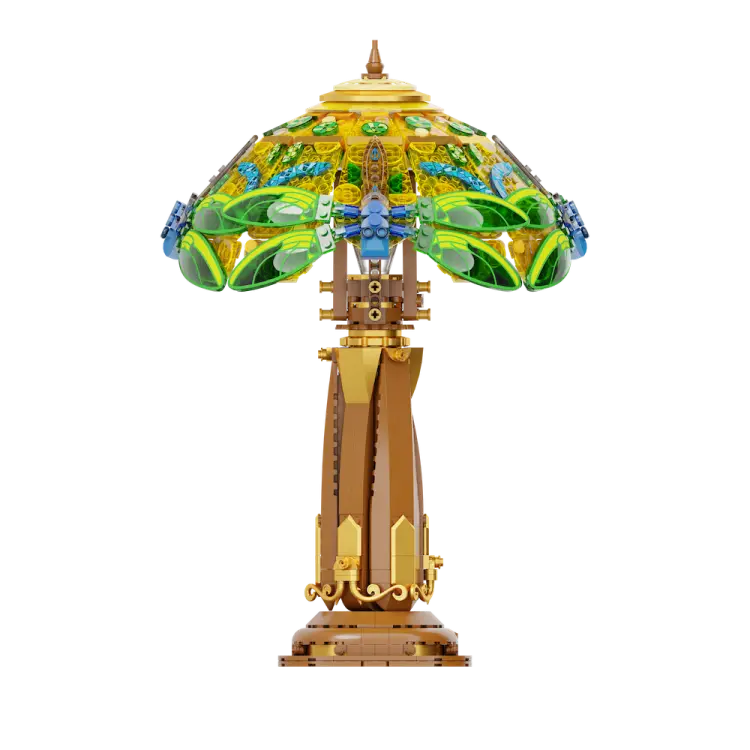 PANTASY - Witrażowa lampa stołowa - Budulec 1067 szt.