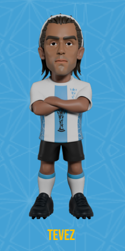 ARGENTYNA - Tevez - Figurka Minix World Legends Cup 12cm