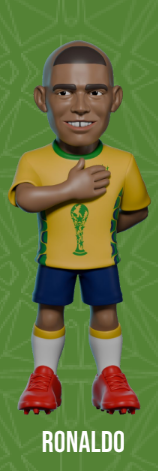 BRAZYLIA - Ronaldo - Figurka Minix World Legends Cup 12 cm