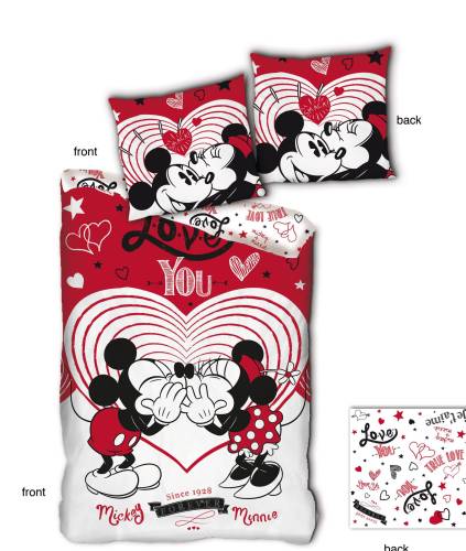 DISNEY - Poszwa na kołdrę 140x200cm - Love You "100% mikrofibra