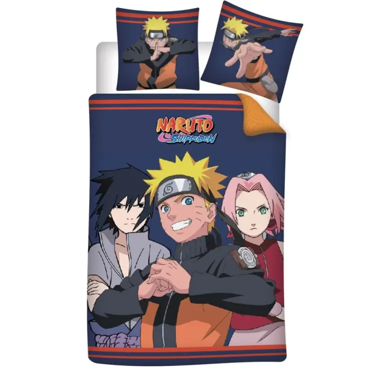 NARUTO - Przyjaciele - Poszwa na kołdrę 140x200cm - "100% mikrofibra