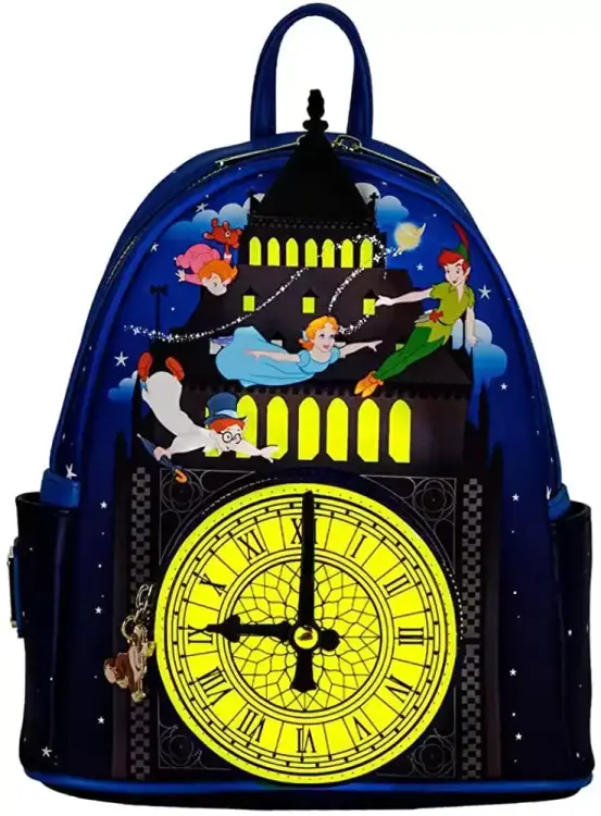 DISNEY - Zegar świecący Piotruś Pan - Plecak LoungeFly '23x28x10cm'
