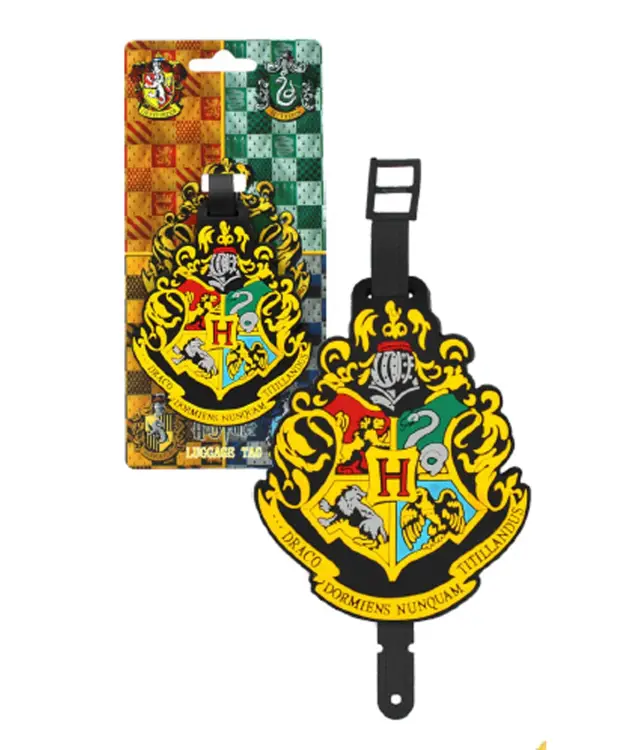 HARRY POTTER - Hogwart - przywieszka do torby z herbem na odwrocie 10x20cm