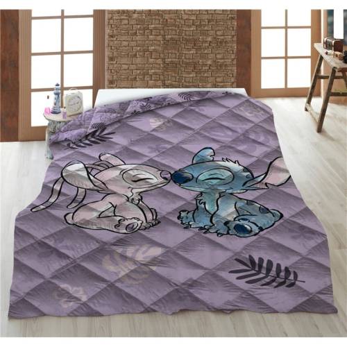 DISNEY - Stitch & Angel - Poszewka na kołdrę 140x200cm