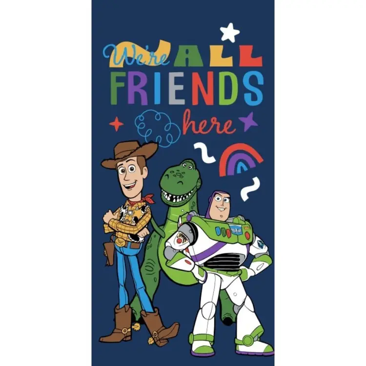 TOY STORY - Wszyscy jesteśmy tu przyjaciółmi - Ręcznik plażowy 70x140cm