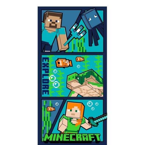 MINECRAFT - Explore - Ręcznik plażowy 70x140cm