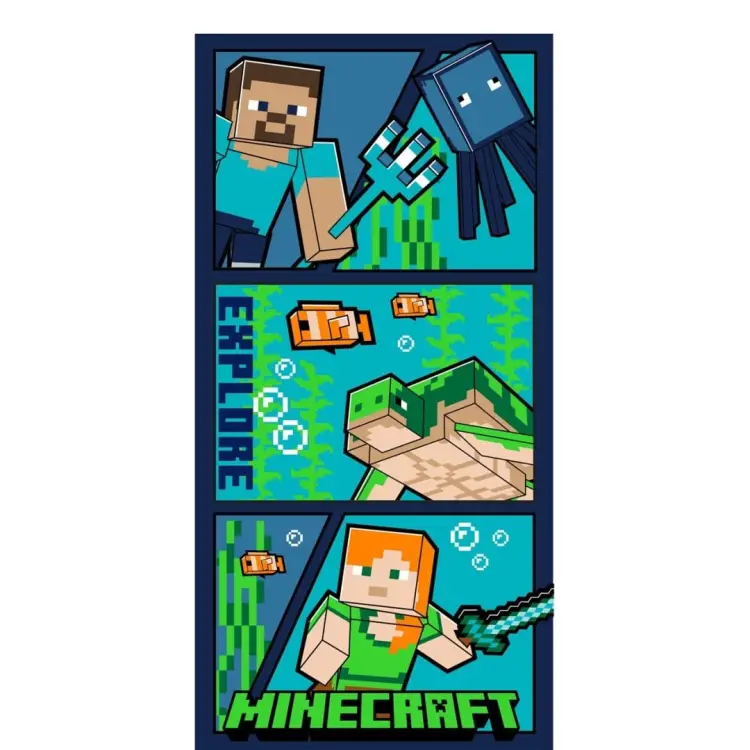 MINECRAFT - Explore - Ręcznik plażowy 70x140cm