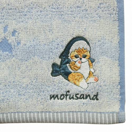 MOFUSAND - Kitten-Nyan Blue Paw Print - Mini ręcznik 25x25cm