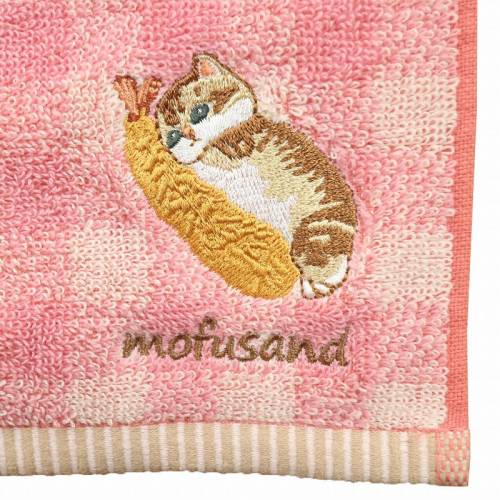 MOFUSAND - Kitten-Nyan Red Paw Print - Mini ręcznik 25x25cm