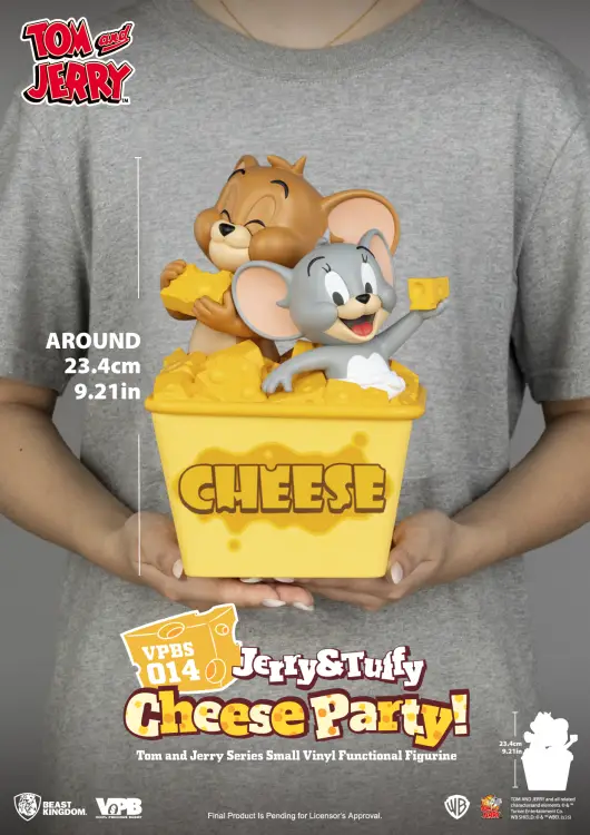 TOM & JERRY - "Jerry & Tuffy Cheese Party" - Bank 23,4 cm