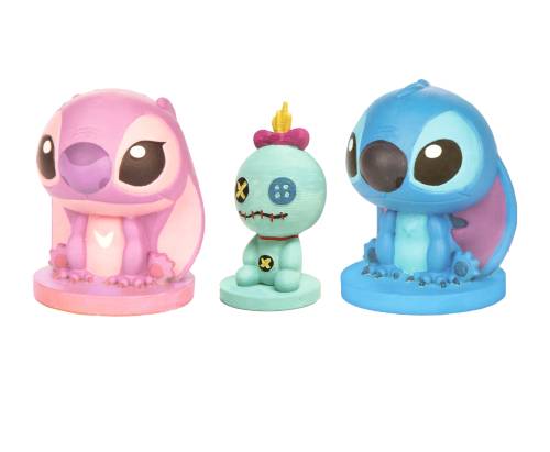 STITCH & ANGEL & SCRUMP - Zestaw 3 figurek do pomalowania