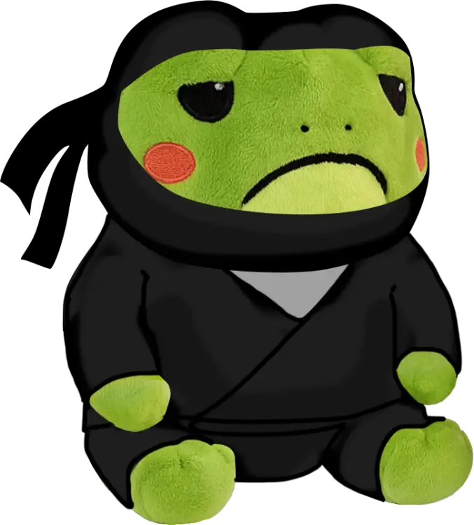 FROWNY FROGS - Ninja - Pluszowy 25cm