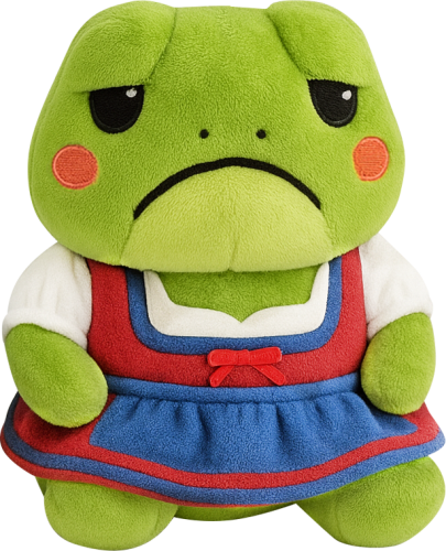 FROWNY FROGS - Dirndl - Pluszowy 25cm