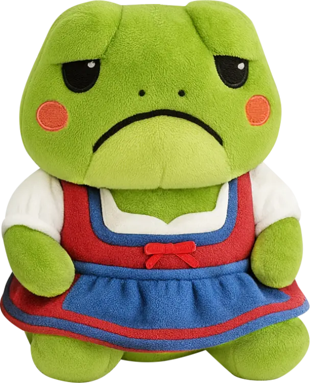 FROWNY FROGS - Dirndl - Pluszowy 25cm